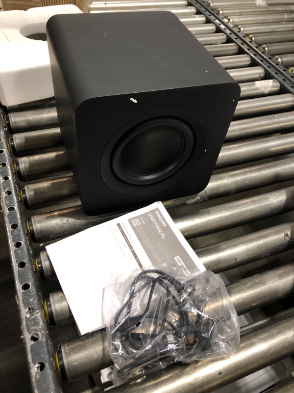 Photo 1 of SAMSUNG SWA-W510 Subwoofer for S Series Soundbar with Powerful Bass, Wireless, Unibody Design, Compact 6.5" Size, 2022 & SWA-9200S Wireless Rear Speaker Subwoofer