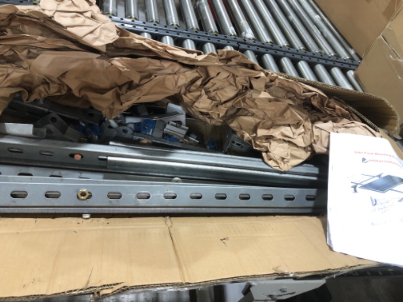 Photo 1 of  Solar Panel Mounting Brackets, Adjustable Multi-Pieces Solar Panel Brackets, Solar Panel Mount for 1-4pcs Solar Panels, Solar Mounting Brackets with Clamps for Ground and Roof 
"FOR PARTS ONLY"