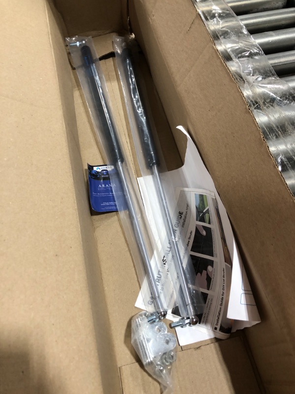 Photo 2 of 23 inch 100 lb Gas Prop Strut Shock 23" 445N/100LB Gas Spring Struts, 2Pcs Set with L-type Mounting Brackets for Heavy Duty RV Bed Murphy bed Large Garbage Box Floor Hatch Custom Window ARANA 23 Inch 100LB