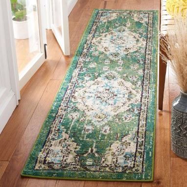 Photo 1 of Madison Green/Light Blue Rug 20"x58"/20"x46"/20"x31"