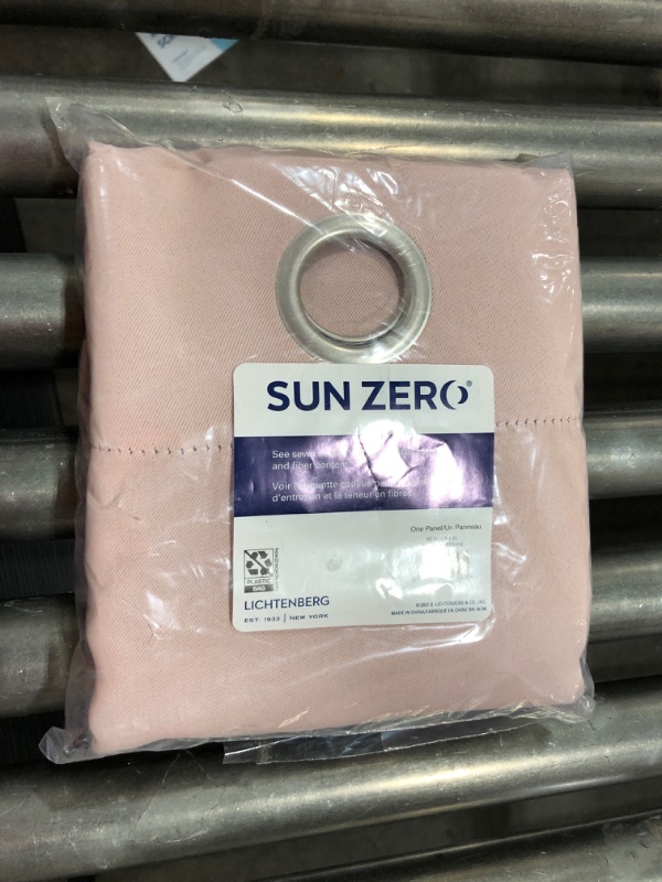 Photo 2 of 84"x40" Kenneth Energy Saving Blackout Grommet Top Curtain Panel Pink - Sun Zero