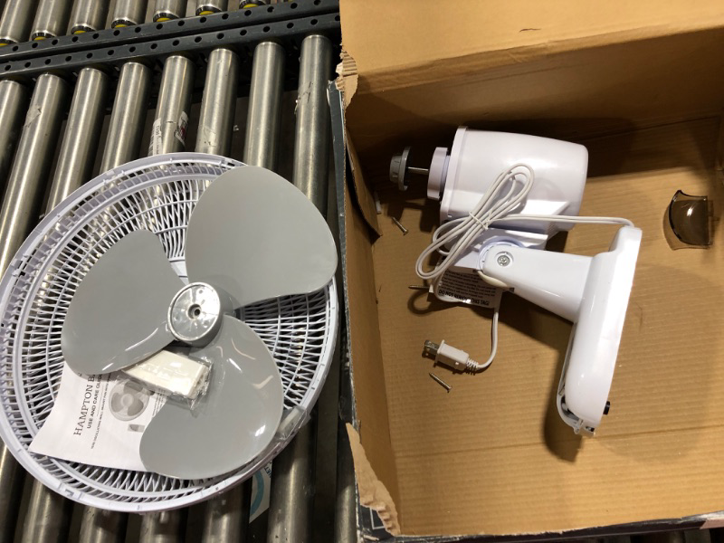 Photo 2 of 16 in. Indoor Wall Mount Fan with Remote