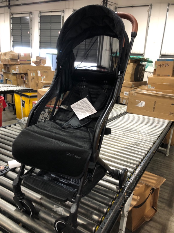 Photo 3 of Contours Bitsy Elite Compact Fold Lightweight Travel Baby Stroller and Toddler Stroller with Adapter Free Infant Car Seat Compatibility, Reclining Seat, Easy One-Hand Fold - Onyx Black