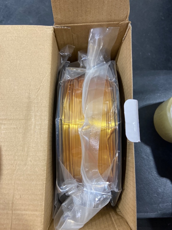 Photo 2 of BBLIFE 1.75mm Silk Metallic Gold Shiny PLA Filament, 1kg 2.2lbs 3D Printing Material, Widely Compatible for FDM 3D Printers, Easy to 3D Print