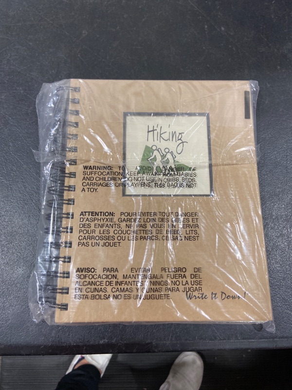 Photo 1 of Journals Unlimited Write it Down! Series Guided Journal, Hiking, A Hikers Journal, with a Kraft Hard Cover, Made of Recycled M