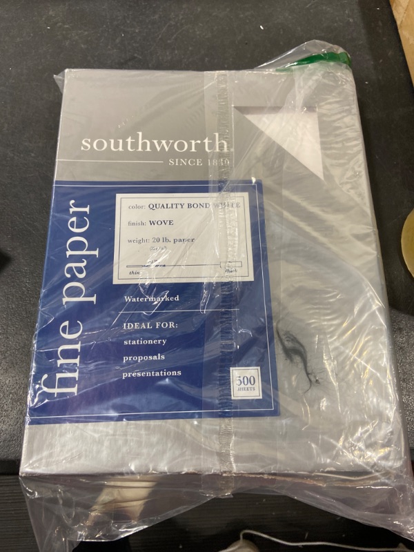 Photo 2 of Southworth Quality Bond Business Paper, 95 Bright, 20 lb, 8.5 x 11, White, 500/Ream