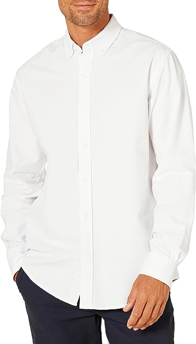 Photo 1 of Amazon Essentials Men's Regular-Fit Long-Sleeve Oxford Shirt SIZE L