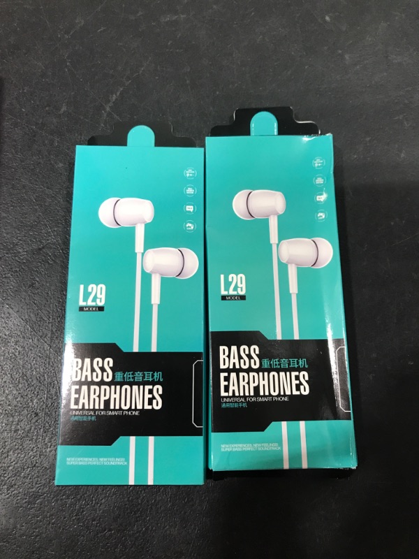 Photo 1 of EEASSA Audio X1 Earphones - Five-Driver Noise Isolating Musician in-Ear Monitor Wired Earbuds-White 2 PACK 