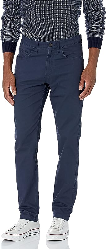 Photo 1 of AMAZON BTAND- GOODTHREADS MEN'S SLIM FIT WASHED STRETCH CHINO PANTS NAVY 33W X 34L