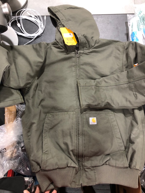 Photo 2 of Carhartt Men's Loose Fit Washed Duck Insulated Active Jacket Medium Moss