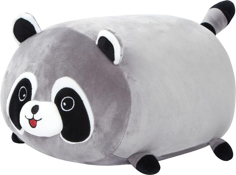 Photo 1 of CozyWorld 20'' Raccoon Pillow Stuffed Animals Cute Plush Toys Special Day for Kids Birthday Gifts for Boys and Girls, Gray