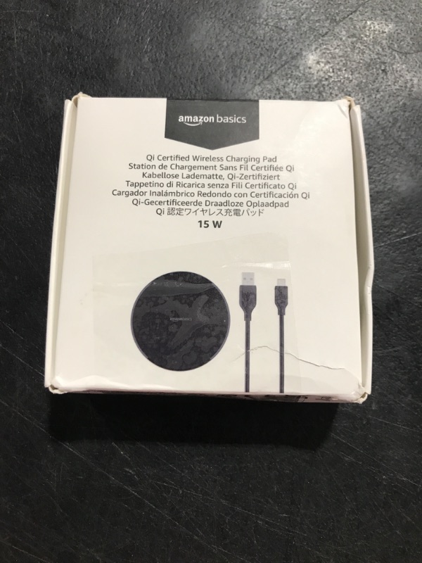 Photo 3 of Amazon Basics 15W Qi Certified Wireless Charging Pad (No AC Adapter) 15W Pad