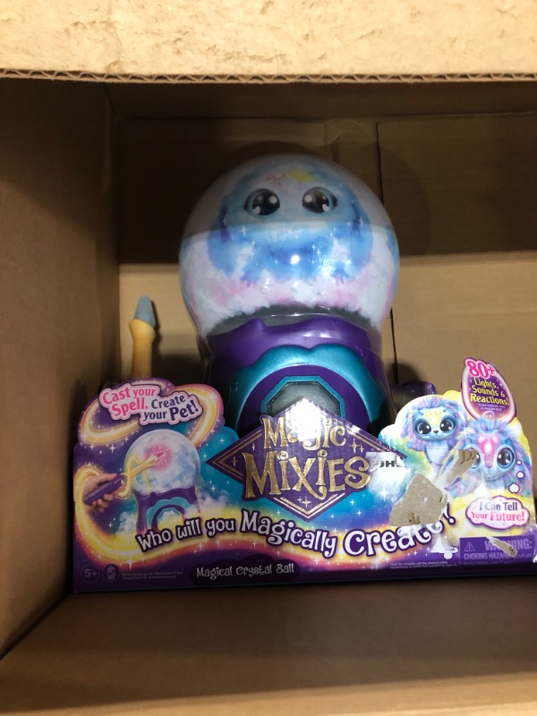 Photo 2 of Magic Mixies Magical Misting Crystal Ball with Interactive 8 inch Blue Plush Toy and 80+ Sounds and Reactions