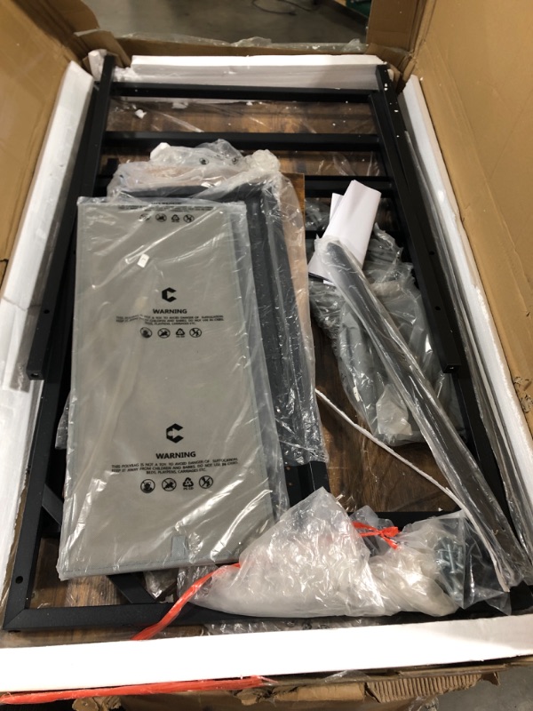 Photo 1 of Cubiker Home Office Computer Desk with Drawers, 55 Inch Study Writing Table, Modern Simple Style PC Desk, Rustic Brown 55 inch Rustic Brown