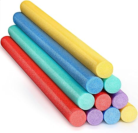 Photo 1 of 10 Pcs Solid Pool Noodles 1.5 x 35 Inches DIY Craft Foam Noodles Large Pool Noodles Noodles for Swimming Pools Round Foam Tube for Kids Adults Floating Swimming Craft Projects, Assorted Colors
