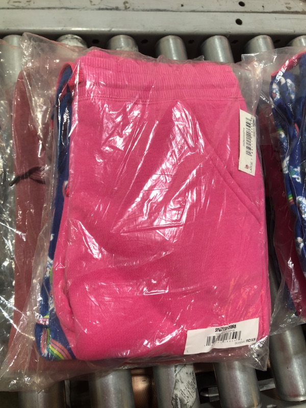 Photo 1 of Amazon Essentials Disney | Marvel | Star Wars | Frozen | Princess Girls' Fleece Jogger Sweatpants (Previously Spotted Zebra), Pack of 2, Blue/Pink Mic
