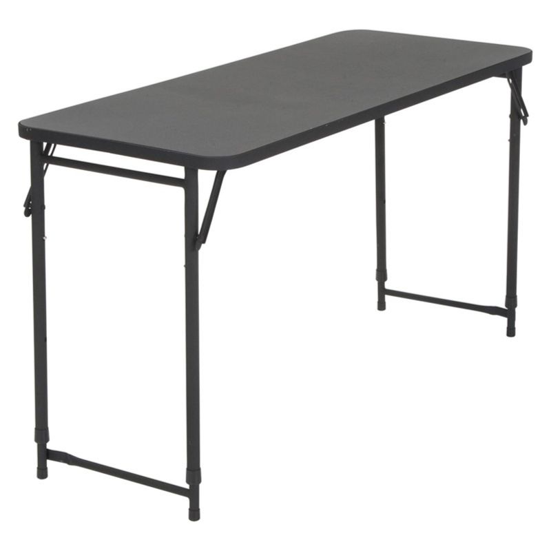 Photo 1 of 20â? X 48â? Adjustable Height PVC Top Table Black
