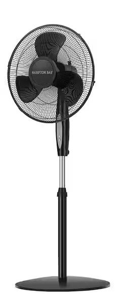 Photo 1 of 16 in. 3 Speed Digital Oscillating Standing Fan with Adjustable Height
