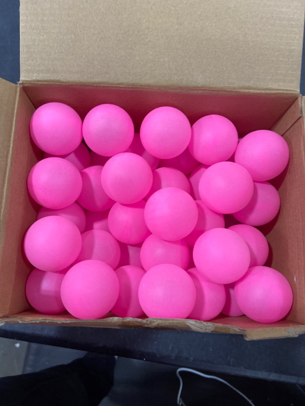 Photo 1 of 100 Pack Balls Table Tennis Balls Multi Colored Balls 40mm Plastic Balls 40mm Beer Balls Bulk Small Balls Washable Game Balls for Carnival Pool Games, Party Decoration Pet Toy Sports Rose Red