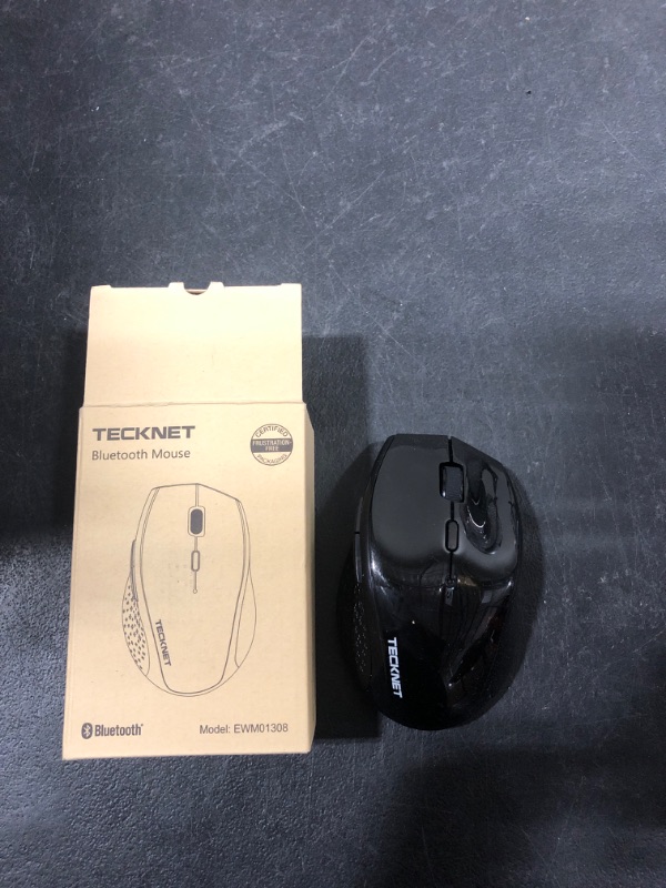 Photo 2 of Bluetooth Wireless Mouse, TECKNET 3200 DPI Computer Mouse, 24-Month Battery Life and 6 Adjustable DPI Levels, 6 Buttons Compatible with Ipad Pro/ Laptop/Surface Pro/Windows Computer/Chromebook-Black