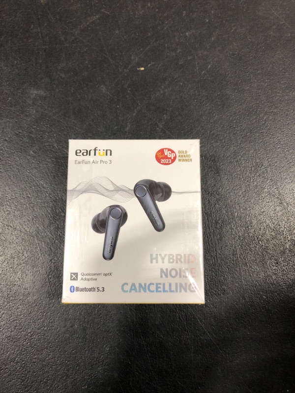 Photo 3 of EarFun Air Pro 3 Noise Cancelling Wireless Earbuds, Qualcomm® aptX™ Adaptive Sound, 6 Mics CVC 8.0 ENC, Bluetooth 5.3 Earbuds, Multipoint Connection, 45H Playtime, App Customize EQ, Wireless Charging