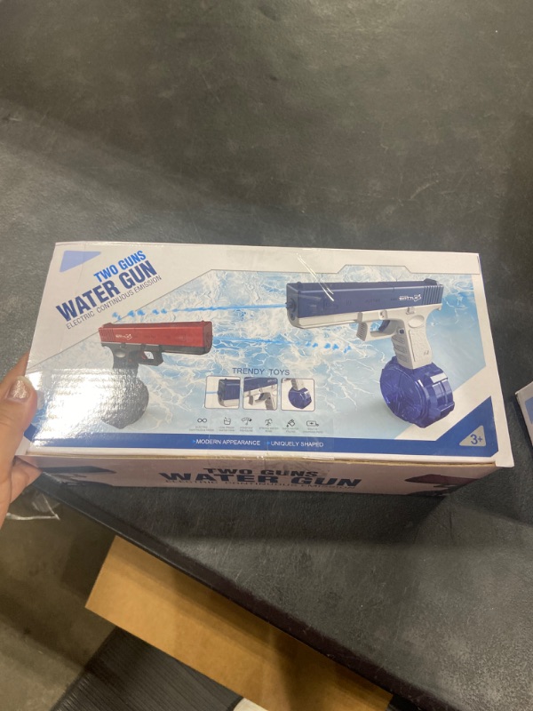 Photo 1 of 2PCS Electric Water Gun Toy - 32ft Water Guns with Expansion - Automatic Electric Water Guns for Adults & Kids - Water Squirt Guns - Squirt Guns for Kids Swimming Pool Beach Outdoor Party Games
