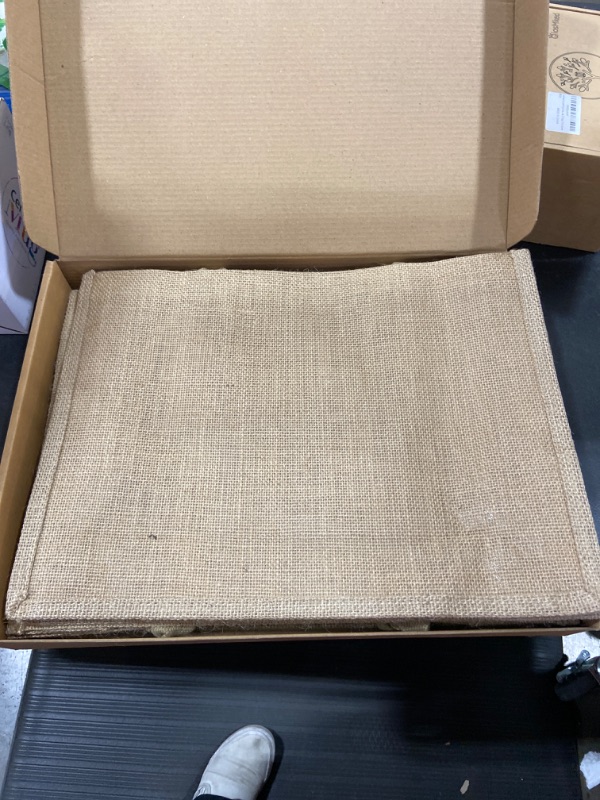 Photo 1 of 3 pcs Large Jute Burlap Tote Bags with Pocket inside, Blank Canvas Burlap Bags, Women Grocery Shopping Bags, Beach Bags, Bridesmaid Gift Jute Bags,Reusable, Washable, Water Proof Travel Jute Bags
