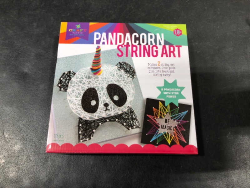 Photo 2 of Craft-tastic – String Art – Craft Kit Makes 2 Large String Art Canvases – Pandacorn Edition DIY Pandacorn String Art