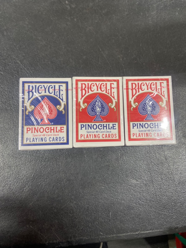 Photo 2 of Bicycle Pinochle Playing Cards Standard Sized
PACK OF 3 