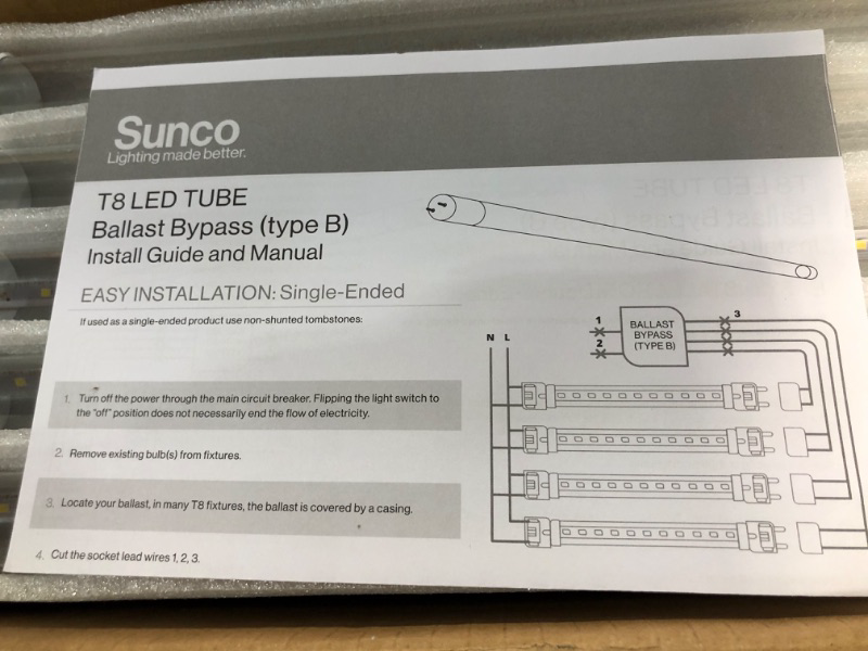 Photo 5 of ***USD - UNABLE TO TEST***
Sunco Lighting 30 Pack T8 LED 4FT Tube Light Bulbs 18W