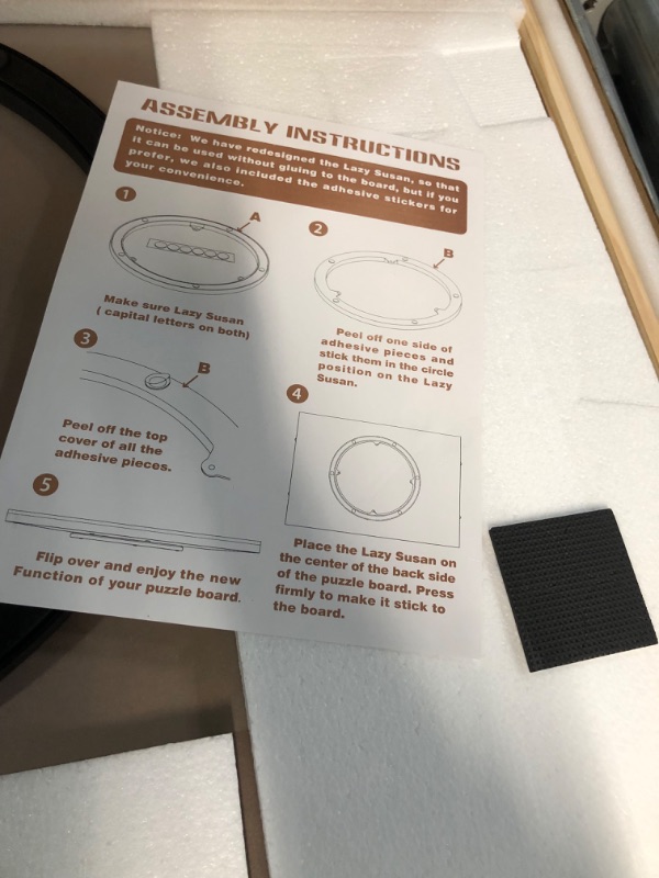 Photo 4 of **NONREFUNDABLE**FOR PARTS OR REPAIR**SEE NOTES**
ALL4JIG 1500 Piece Rotating Puzzle Board with Drawers and Cover,Portable Jigsaw Puzzle Table for Adults Portable Med