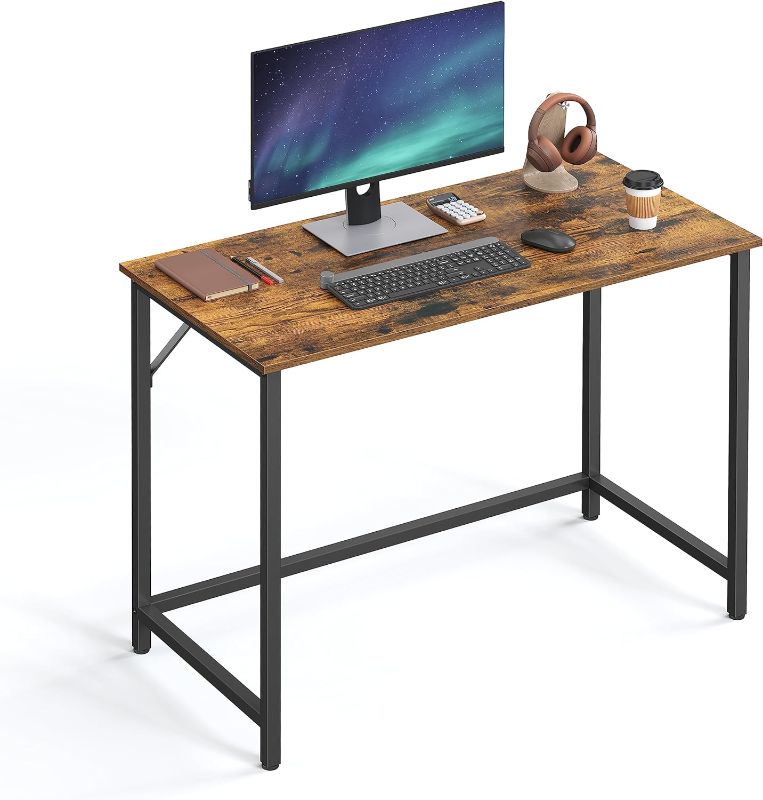 Photo 1 of Stock photo for reference
VASAGLE 34-Inch Computer Writing Desk, Home Office Small Study Workstation, Steel Frame, Rustic Brown + Black