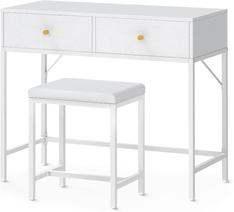 Photo 1 of *STOCK PHOTO FOR REFERENCE ONLY* SUPERJARE Vanity Desk with Drawers