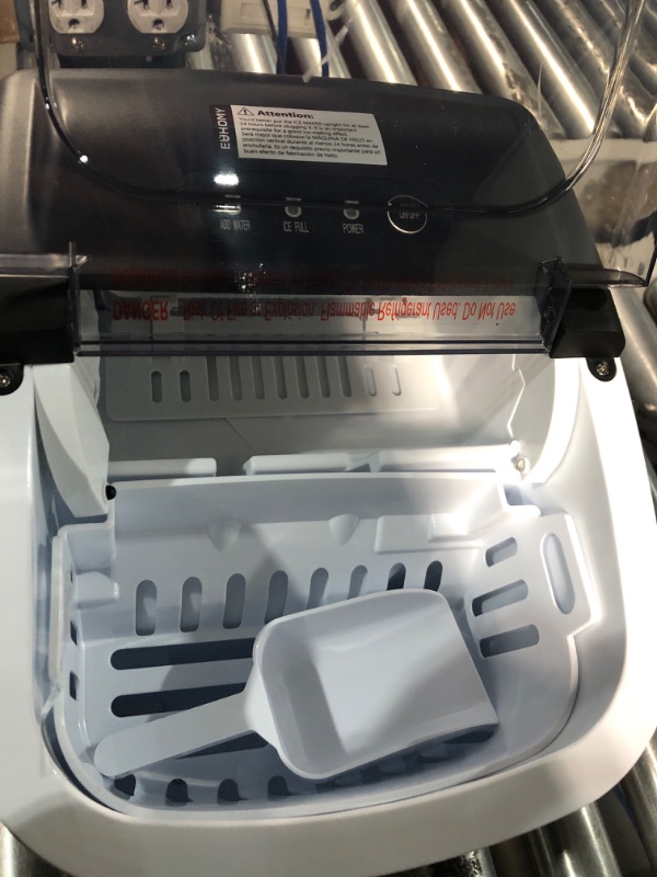 Photo 4 of ***DAMAGED READ NOTES***EUHOMY Countertop Ice Maker Machine with Handle, 25.5lbs in 24Hrs, 9 Ice Cubes Ready in 6 Mins, Auto-Cleaning black 