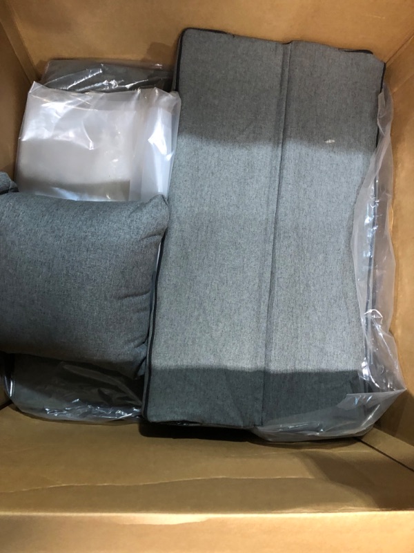 Photo 1 of Kingfun Folding Sofa Bed with Pillow,Futon Sleeper Chair-Lazy Guest Beds for Living Room Small Spaces,Cot Size-Dark Gray