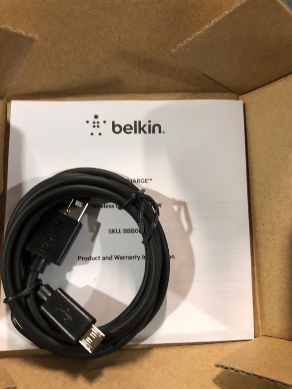 Photo 4 of Belkin Wireless Charger - Qi-Certified 10W Max Fast Charging Pad - Quick Charge Cordless Flat Charger - Universal Qi 