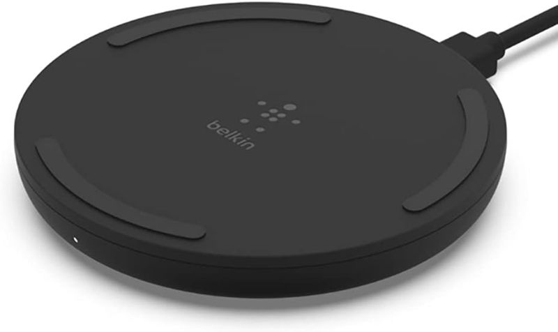 Photo 1 of Belkin Wireless Charger - Qi-Certified 10W Max Fast Charging Pad - Quick Charge Cordless Flat Charger - Universal Qi 