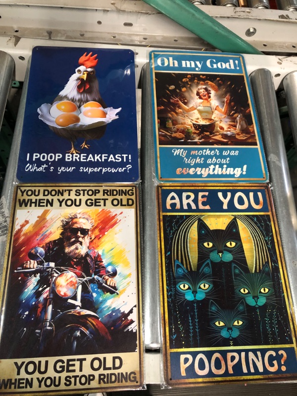 Photo 1 of **NON-REFUNDABLE** Wall Decor Metal Tin Posters Bundle 8x12in