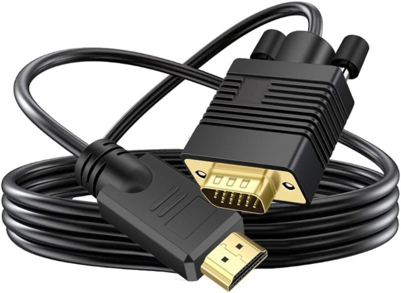 Photo 1 of A-technology HDMI to VGA Cable 3ft (1m) 1080P-Gold Plated-Active Video Adapter- 2 Pack