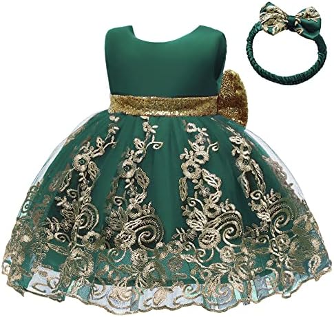 Photo 1 of CMMCHAAH 5T 6T Baby Girls Pageant Lace Embroidery Dresses Toddler Formal Dress with Headwear