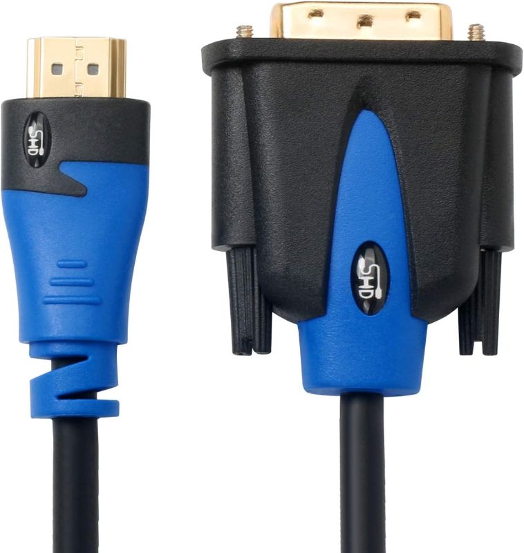 Photo 1 of SHD DVI to HDMI Cable 15Feet, HDMI to DVI Cable Cord DVI D to HDMI Adapter Bi-Directional Monitor Cable 2 Pack