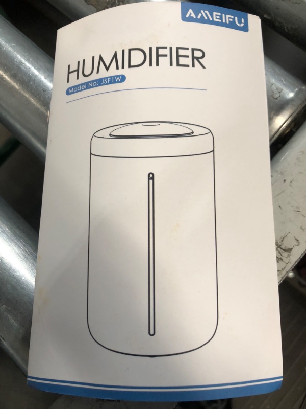 Photo 3 of * see all images for damage *
4.5L Humidifiers for Large Room Bedroom, AMEIFU Top Fill Humidifier, Quiet Cool Mist Humidifiers Auto Shut OFF white