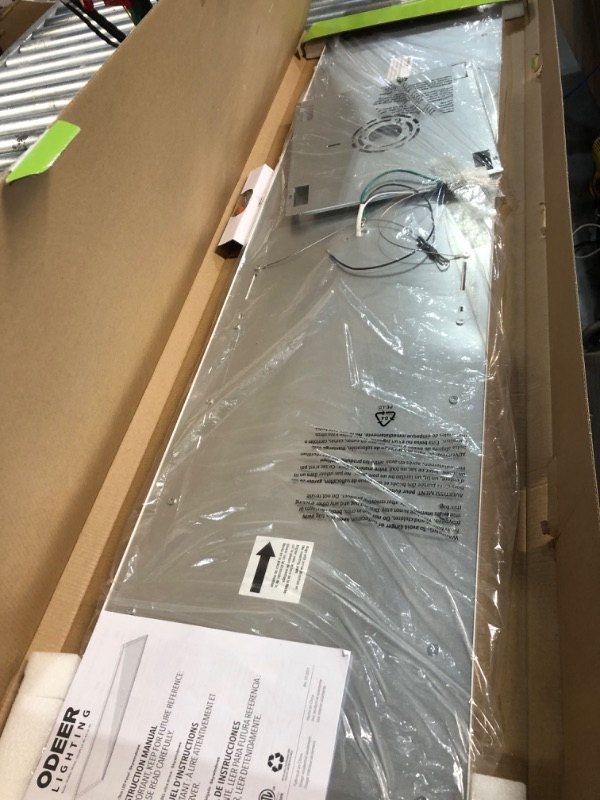 Photo 1 of ODEER Ultra-Thin 1x4 FT Surface Mounted LED Panel Light, Dimmable 3000K Neutral White, 45W & 4200lm