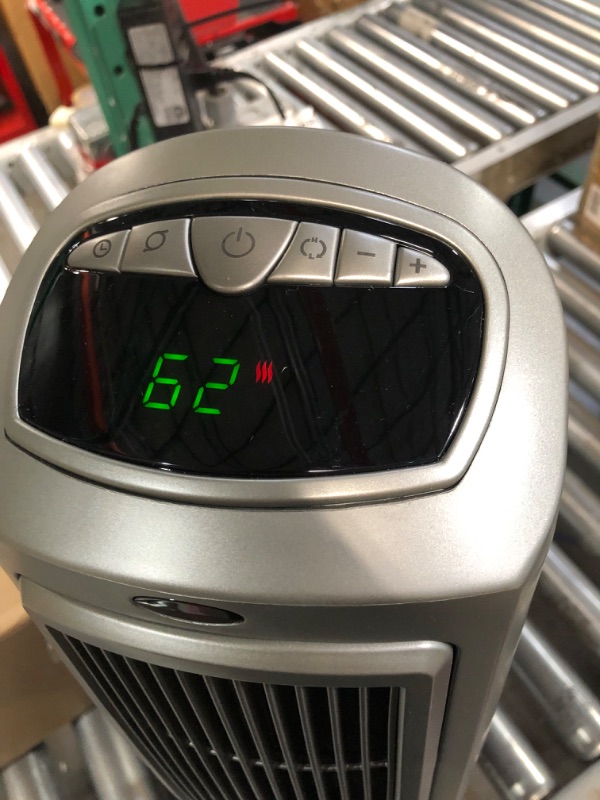 Photo 2 of Lasko 1500W Digital Ceramic Space Heater with Remote, 755320, Silver