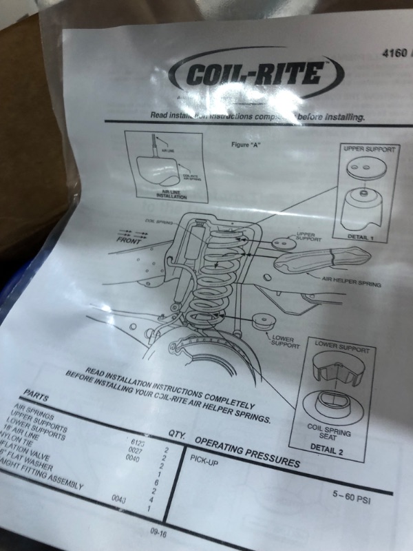 Photo 3 of Firestone ( 4160 Coil-Rite Air Helper Spring Kit Front 05-18 Ford F250/F350 