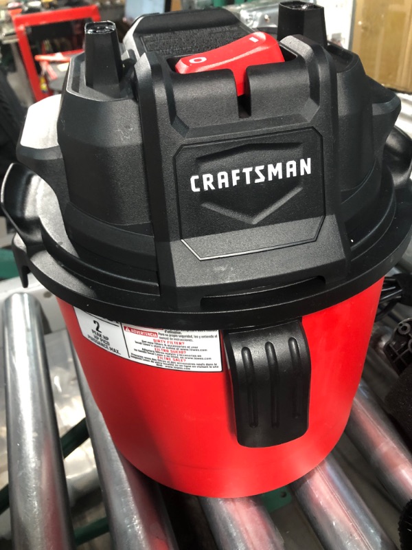 Photo 4 of **REEAD NOTES BELOW**CRAFTSMAN 2.5-Gallons 2-HP Corded Wet/Dry Shop Vacuum with Accessories Included