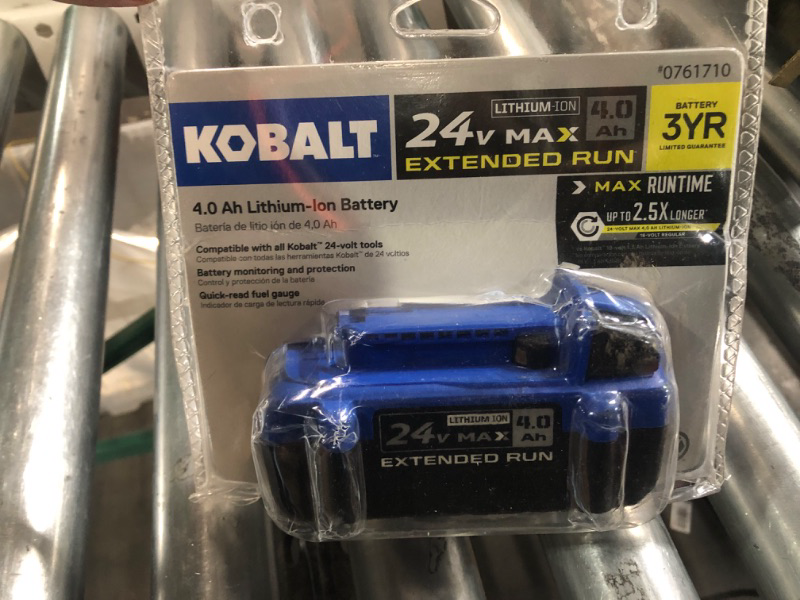 Photo 3 of Kobalt 24-volt Max 4-Amp-Hours Lithium Power Tool Battery KB 424-03