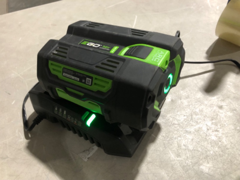 Photo 7 of ***USED - DIRTY - CHARGER WORKS - UNABLE TO TEST FURTHER***
EGO POWER+ 56-volt 765-CFM 200-MPH Battery Handheld Leaf Blower 5 Ah (Battery and Charger Included)