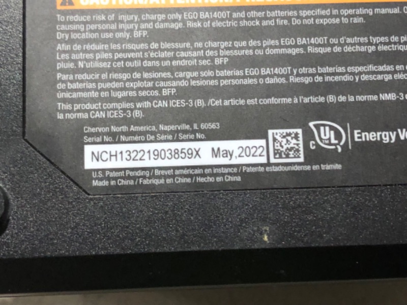 Photo 6 of ***USED - DIRTY - CHARGER WORKS - UNABLE TO TEST FURTHER***
EGO POWER+ 56-volt 765-CFM 200-MPH Battery Handheld Leaf Blower 5 Ah (Battery and Charger Included)