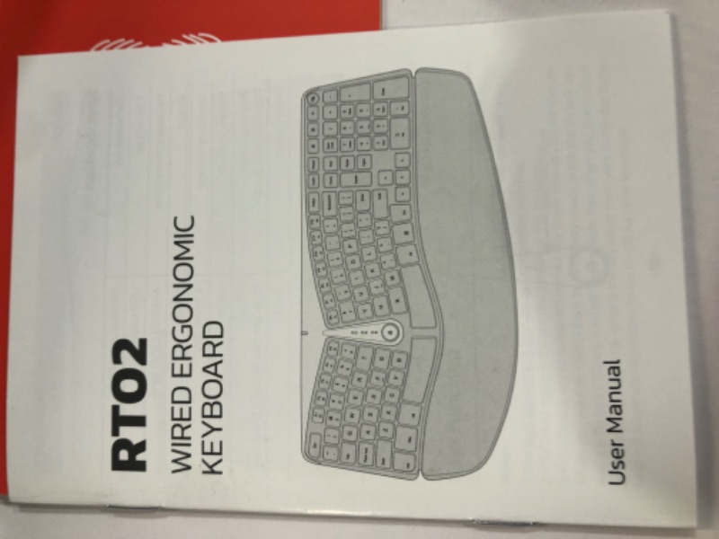 Photo 2 of Nulea Ergonomic Keyboard, Wired Split Keyboard with Pillowed Wrist and Palm Support, Featuring Dual USB Ports